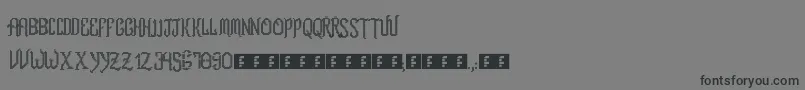 RomFtlLcd-Schriftart – Schwarze Schriften auf grauem Hintergrund