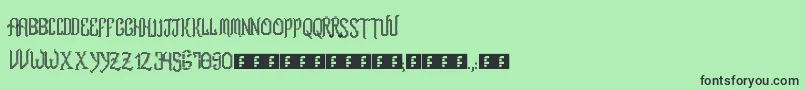 RomFtlLcd-Schriftart – Schwarze Schriften auf grünem Hintergrund