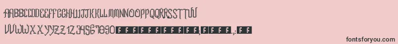 Шрифт RomFtlLcd – чёрные шрифты на розовом фоне