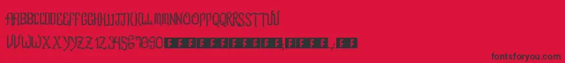 fuente RomFtlLcd – Fuentes Negras Sobre Fondo Rojo