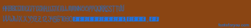 RomFtlLcd Font – Blue Fonts on Brown Background