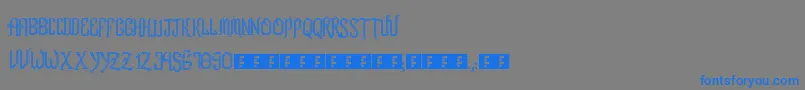 Czcionka RomFtlLcd – niebieskie czcionki na szarym tle