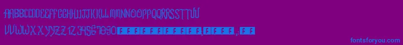 RomFtlLcd Font – Blue Fonts on Purple Background