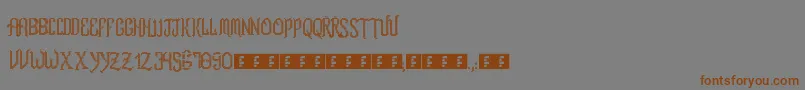 RomFtlLcd Font – Brown Fonts on Gray Background