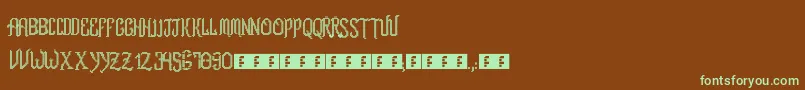 RomFtlLcd Font – Green Fonts on Brown Background