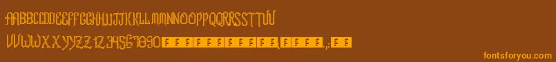 fuente RomFtlLcd – Fuentes Naranjas Sobre Fondo Marrón