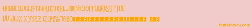 fuente RomFtlLcd – Fuentes Naranjas Sobre Fondo Rosa