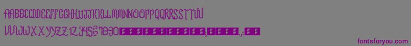 フォントRomFtlLcd – 紫色のフォント、灰色の背景