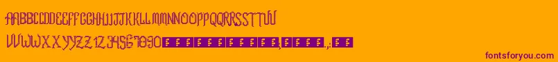 Шрифт RomFtlLcd – фиолетовые шрифты на оранжевом фоне