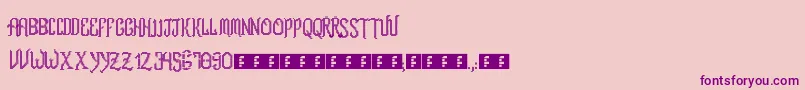 Шрифт RomFtlLcd – фиолетовые шрифты на розовом фоне