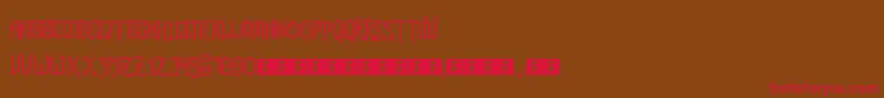 RomFtlLcd-Schriftart – Rote Schriften auf braunem Hintergrund