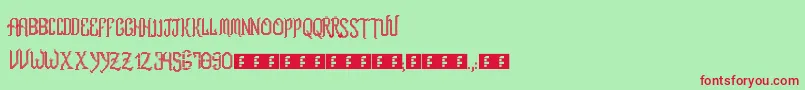 RomFtlLcd Font – Red Fonts on Green Background