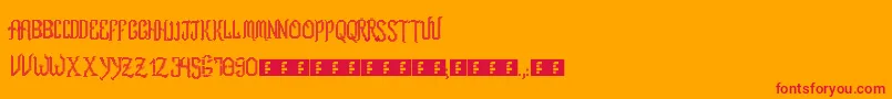 RomFtlLcd Font – Red Fonts on Orange Background