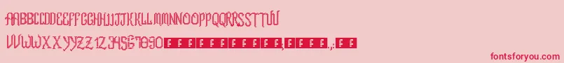 RomFtlLcd-fontti – punaiset fontit vaaleanpunaisella taustalla