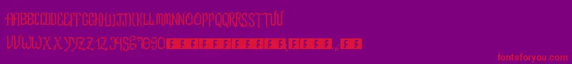 RomFtlLcd Font – Red Fonts on Purple Background
