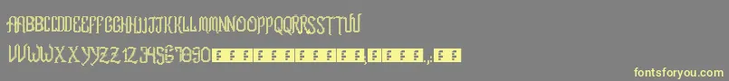 RomFtlLcd-Schriftart – Gelbe Schriften auf grauem Hintergrund