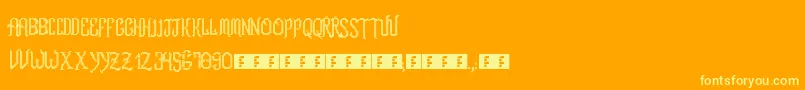 フォントRomFtlLcd – オレンジの背景に黄色の文字