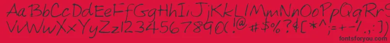 MarshRegular Font – Black Fonts on Red Background