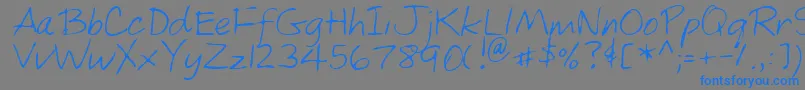 フォントMarshRegular – 灰色の背景に青い文字