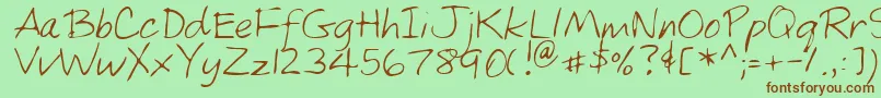 MarshRegular Font – Brown Fonts on Green Background