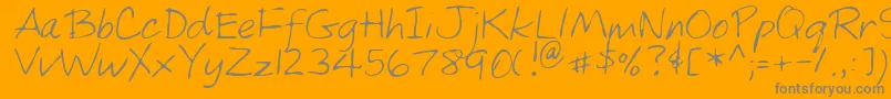 MarshRegular Font – Gray Fonts on Orange Background