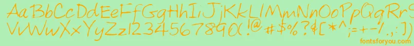 MarshRegular Font – Orange Fonts on Green Background