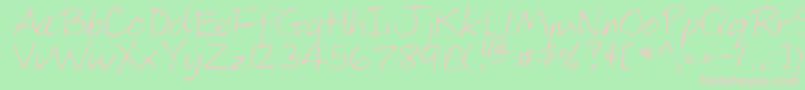 MarshRegular Font – Pink Fonts on Green Background