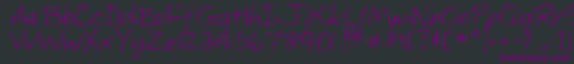 MarshRegular Font – Purple Fonts on Black Background