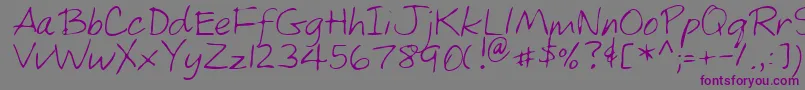 MarshRegular-Schriftart – Violette Schriften auf grauem Hintergrund