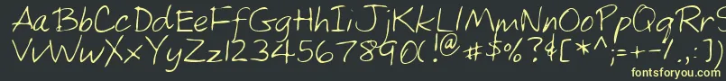 MarshRegular Font – Yellow Fonts on Black Background