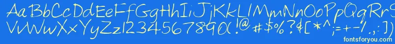 MarshRegular Font – Yellow Fonts on Blue Background