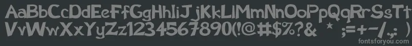 Schwarzwald Font – Gray Fonts on Black Background