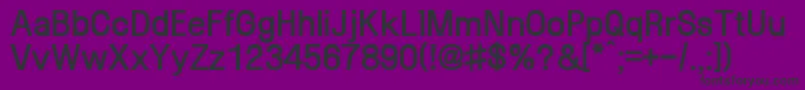 Fonte SaenaegiXb – fontes pretas em um fundo violeta