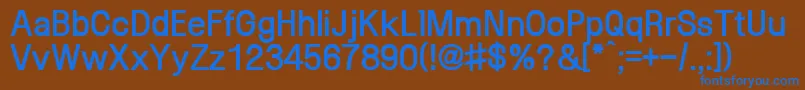 SaenaegiXb Font – Blue Fonts on Brown Background