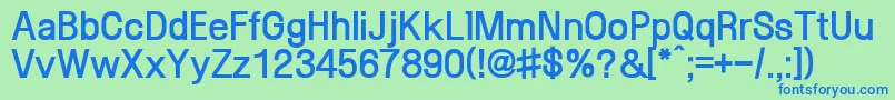 SaenaegiXb Font – Blue Fonts on Green Background