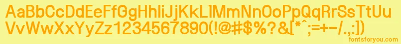 Police SaenaegiXb – polices orange sur fond jaune