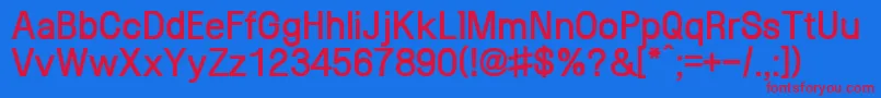SaenaegiXb Font – Red Fonts on Blue Background