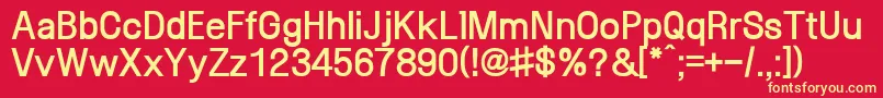 SaenaegiXb Font – Yellow Fonts on Red Background