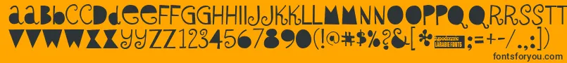 Sybig Font – Black Fonts on Orange Background