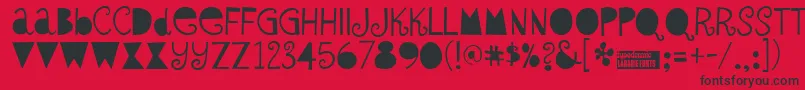 Sybig Font – Black Fonts on Red Background