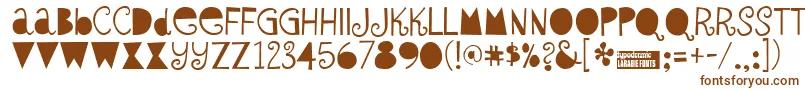 Sybig-fontti – ruskeat fontit valkoisella taustalla