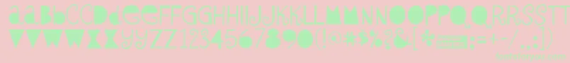 Sybig Font – Green Fonts on Pink Background