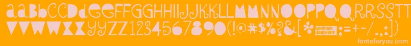 Sybig Font – Pink Fonts on Orange Background