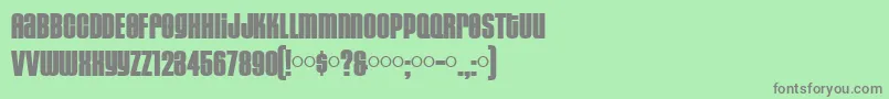 HousegothicBlack Font – Gray Fonts on Green Background