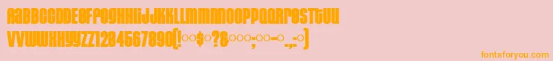 HousegothicBlack Font – Orange Fonts on Pink Background