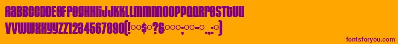 HousegothicBlack Font – Purple Fonts on Orange Background