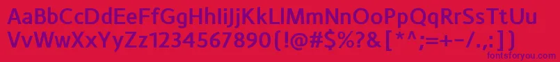 MonsalDemibold Font – Purple Fonts on Red Background