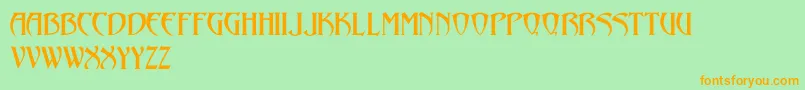 Avalonc Font – Orange Fonts on Green Background