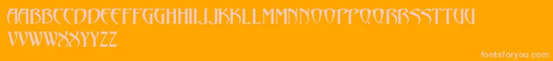 Avalonc Font – Pink Fonts on Orange Background