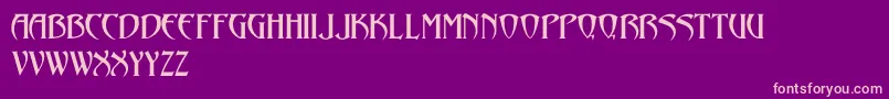 Avalonc Font – Pink Fonts on Purple Background